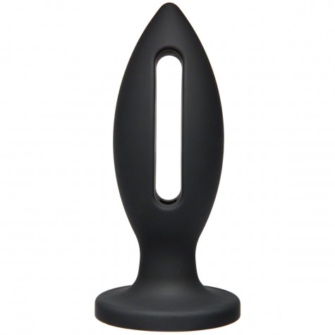 Чёрная анальная пробка Kink Wet Works Lube Luge Premium Silicone Plug 6" - 15,2 см.