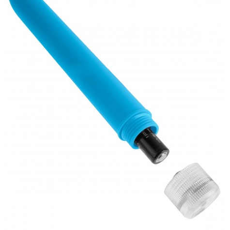 Неоново-голубой вибратор Neon Luv Touch Vibe - 17 см.