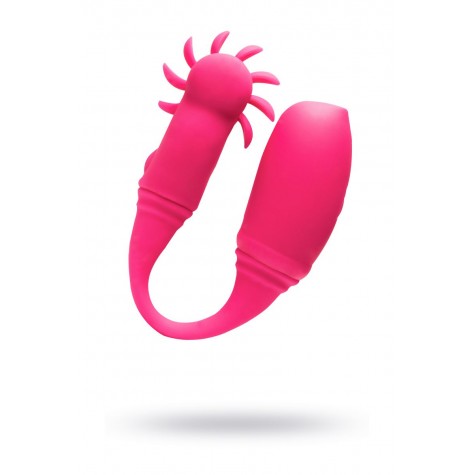 Розовый вибратор KAWAII DAISUKI 4 для одновременной вагинальной и клиторальной стимуляции